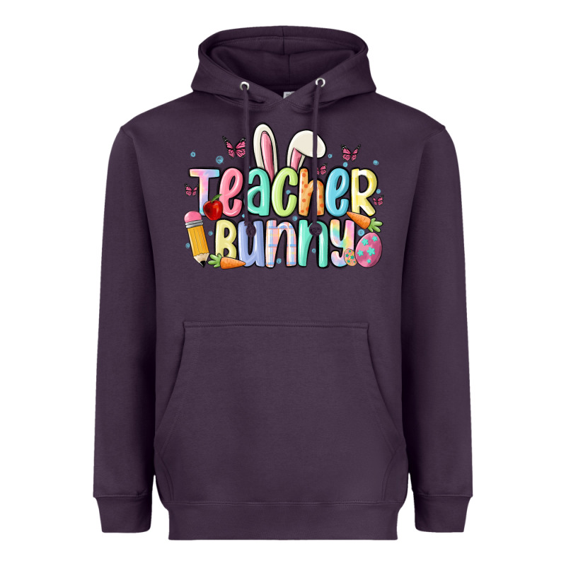 Teacher Bunny Heavyweight Hoodie by MaliasSmallBusiness | Teevron