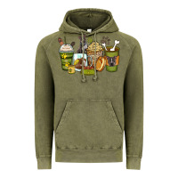 Vintage Olive pitbull coffee cups Vintage Hoodie - Zillion Design Studio