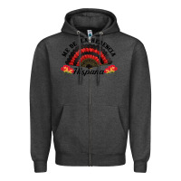 Charcoal Heather me de la herencia hispana hand fan Zipper Hoodie - BundleAndBundleShop