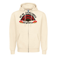 Sandshell me de la herencia hispana hand fan Zipper Hoodie - BundleAndBundleShop