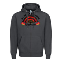 Smoke me de la herencia hispana hand fan Zipper Hoodie - BundleAndBundleShop