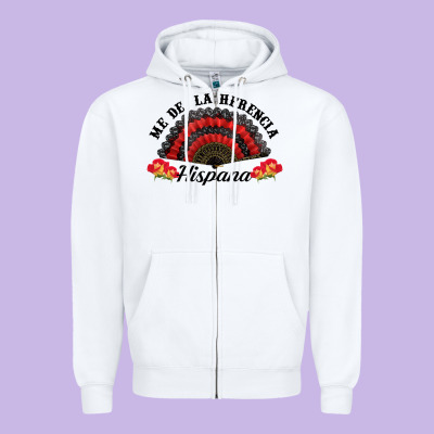 Me De La Herencia Hispana Hand Fan Zipper Hoodie Designed By Bundleandbundleshop
