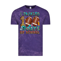 Cloud Purple i tackled 100 days of school american football Vintage Tee - Zillion Design Studio