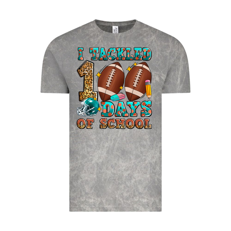I Tackled 100 Days Of School American Football Vintage Tee by Zillion Design Studio | Teevron