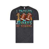 Vintage Black i tackled 100 days of school american football Vintage Tee - Zillion Design Studio