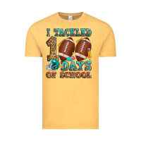 Vintage Mustard i tackled 100 days of school american football Vintage Tee - Zillion Design Studio