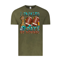 Vintage Olive i tackled 100 days of school american football Vintage Tee - Zillion Design Studio