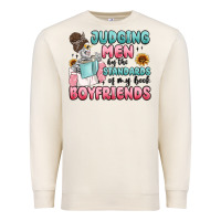 Sandshell judging men by the standards of my book boyfriends Premium Sweatshirt - MaliasSmallBusiness