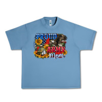 Pebble Blue Proud army mom 4th of july Urban Heavy Tee - CowGirlArtShop