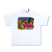 White Proud army mom 4th of july Urban Heavy Tee - CowGirlArtShop