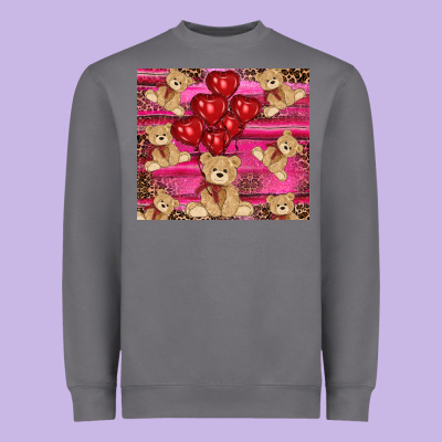 Valentine's Day Tedybear Tumbler Heavyweight Sweatshirt Designed By Ranaportraitstore