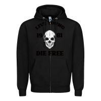 Black Live Young Die Free Zipper Hoodie - Bettercallsaul