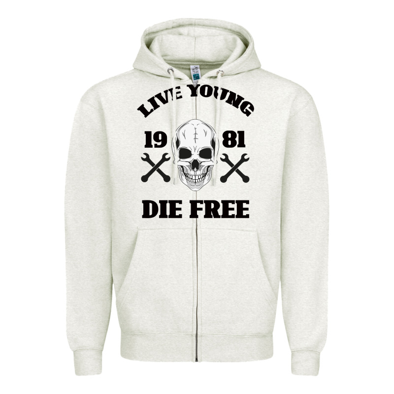 Live Young Die Free Zipper Hoodie by Bettercallsaul | Teevron