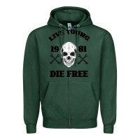 Sports Green Live Young Die Free Zipper Hoodie - Bettercallsaul