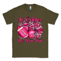 Army Green in october we wear pink cheer with football breast Classic Tee - JahusDesignShop