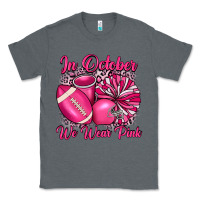 Charcoal Heather in october we wear pink cheer with football breast Classic Tee - JahusDesignShop