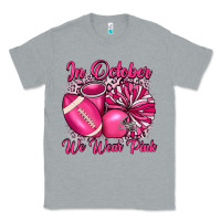 Heather Grey in october we wear pink cheer with football breast Classic Tee - JahusDesignShop