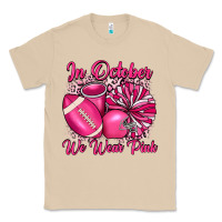 Mushroom in october we wear pink cheer with football breast Classic Tee - JahusDesignShop