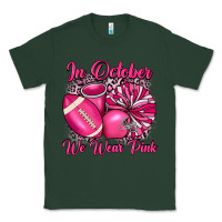 Sports Green in october we wear pink cheer with football breast Classic Tee - JahusDesignShop