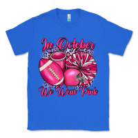 True Royal in october we wear pink cheer with football breast Classic Tee - JahusDesignShop