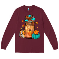 Burgundy thanksgiving coffee Long Sleeve Tee - JahusDesignShop