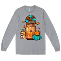 Heather Grey thanksgiving coffee Long Sleeve Tee - JahusDesignShop