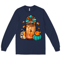 Navy thanksgiving coffee Long Sleeve Tee - JahusDesignShop