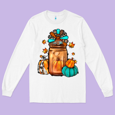 Thanksgiving Coffee Long Sleeve Tee Designed By Jahusdesignshop