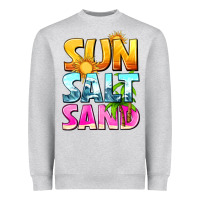 Heather Grey sun salt sand Heavyweight Sweatshirt - texasbilliewilder
