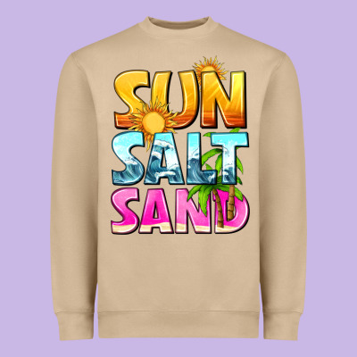 Sun Salt Sand Heavyweight Sweatshirt Designed By Texasbilliewilder