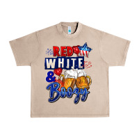 French Oak Red white and boozy 4th of july Urban Heavy Tee - CowGirlArtShop