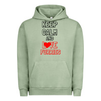 Pigment Oil Green Keep Calm And Love Furries Urban Hoodie - Bettercallsaul