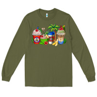 Army Green dominican republic coffee cups Long Sleeve Tee - AdoDesignShop