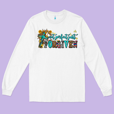Not Perfect Just Forgıven Long Sleeve Tee Designed By Adodesignshop