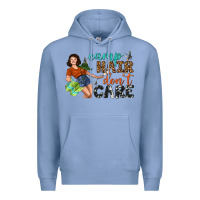 Colony Blue Camp Hair Don't Care Premium Hoodie - BundleAndBundleShop