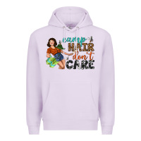 Lilac Camp Hair Don't Care Premium Hoodie - BundleAndBundleShop