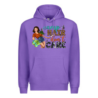 Purple Camp Hair Don't Care Premium Hoodie - BundleAndBundleShop