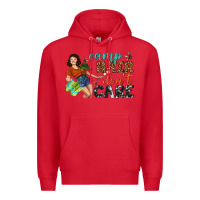 Red Camp Hair Don't Care Premium Hoodie - BundleAndBundleShop