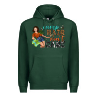 Sports Green Camp Hair Don't Care Premium Hoodie - BundleAndBundleShop
