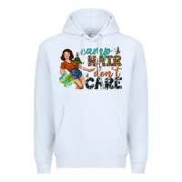 White Camp Hair Don't Care Premium Hoodie - BundleAndBundleShop