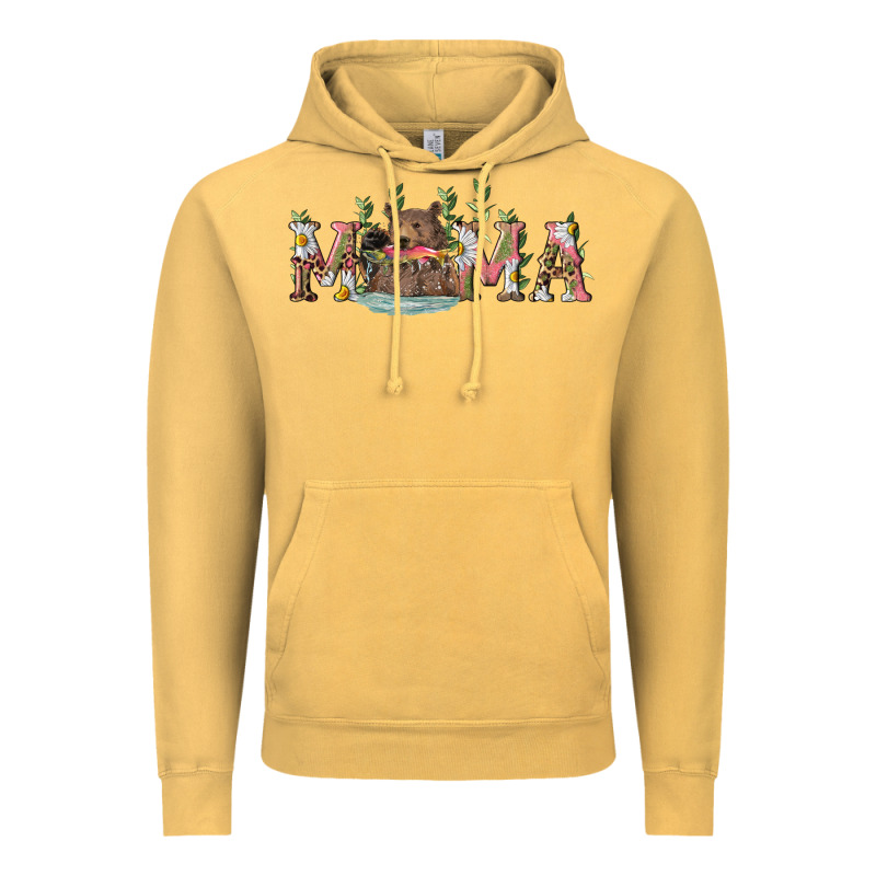 Mama With Bear And Daisy Vintage Hoodie by RanaPortraitStore | Teevron