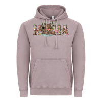 Vintage Zinc mama with bear and daisy Vintage Hoodie - RanaPortraitStore