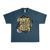 Midnight Navy mama leopard Urban Heavy Tee - CowhideDigitalArt