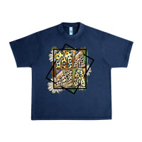 Navy mama leopard Urban Heavy Tee - CowhideDigitalArt