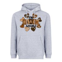 Heather Grey i am black history Heavyweight Hoodie - MaliasSmallBusiness
