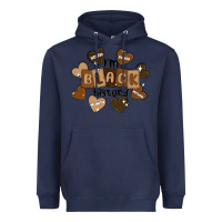Navy i am black history Heavyweight Hoodie - MaliasSmallBusiness