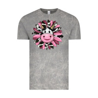 Cloud Rock pink leopard sunflower cow Vintage Tee - RanaPortraitStore