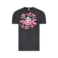 Vintage Black pink leopard sunflower cow Vintage Tee - RanaPortraitStore