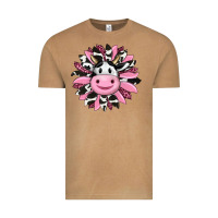 Vintage Camel pink leopard sunflower cow Vintage Tee - RanaPortraitStore