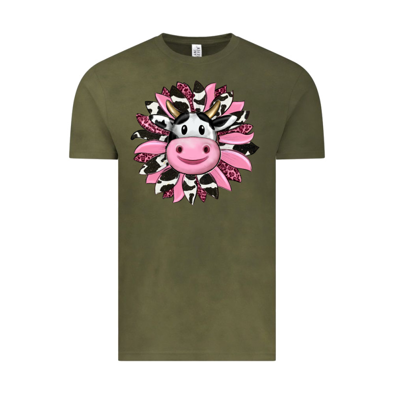 Pink Leopard Sunflower Cow Vintage Tee by RanaPortraitStore | Teevron